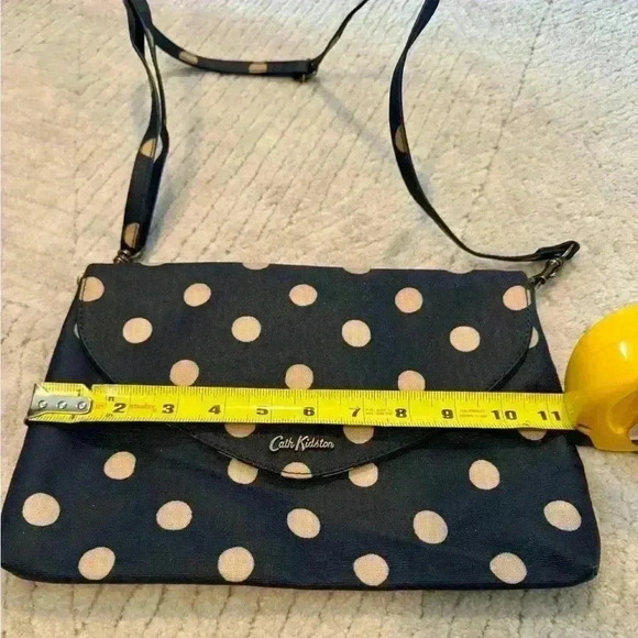 cath kidston Crossbody Blue And Cream Polk A Dot Print Flap Over Style - Picture 6 of 7